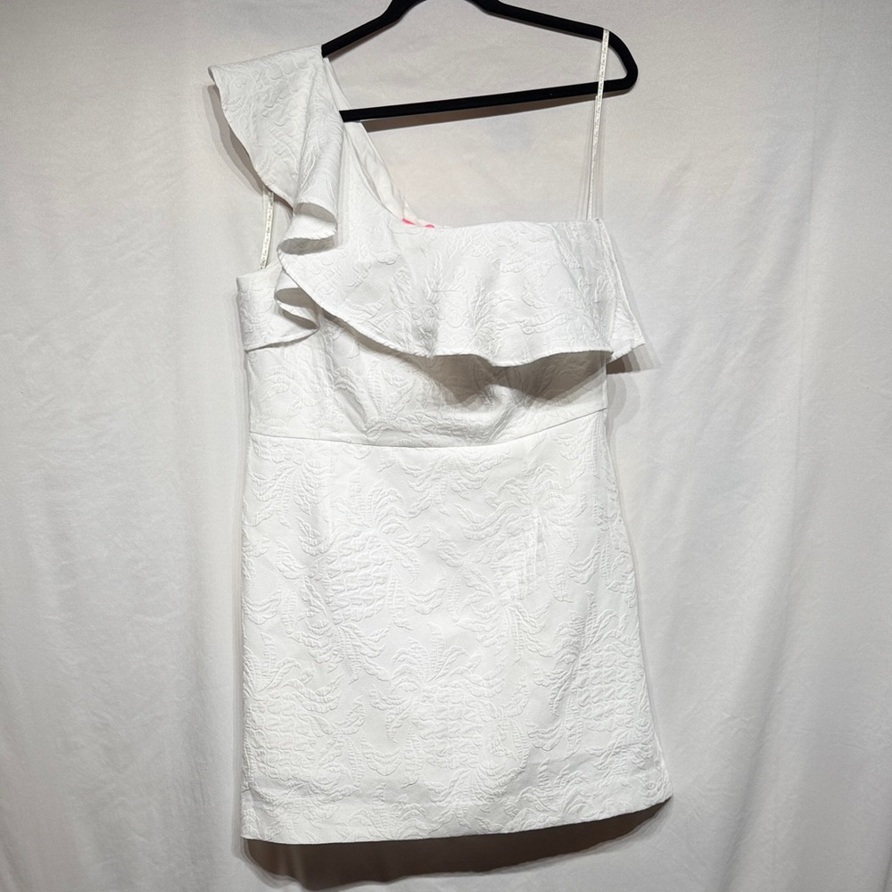 Lilly Pulitzer Kipton Romper Resort White Pineapple Pucker Jacquard NEW Size 16 - Picture 4 of 13